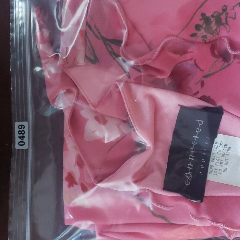 Connected Apparel Pink Floral Maxi Dress Women’s Sleeveless V-Neck Y2K Sz 8 - Picture 6 of 6